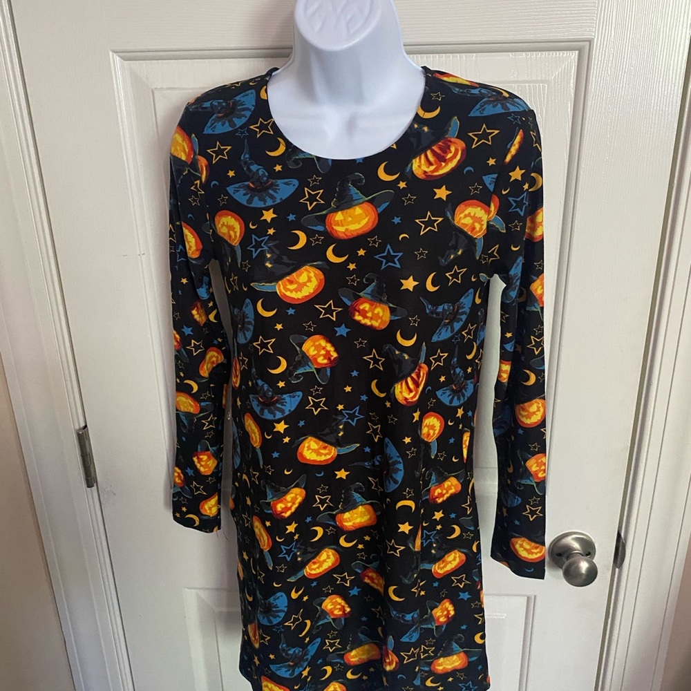 Dress Small Halloween Costume Womens Riley James Black Blue Witch Hat Gift NWT